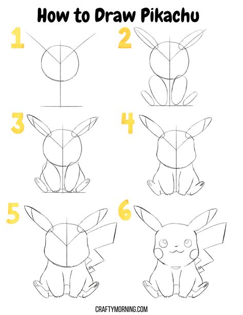 How to Draw Pikachu Easy Step by Step Guide .